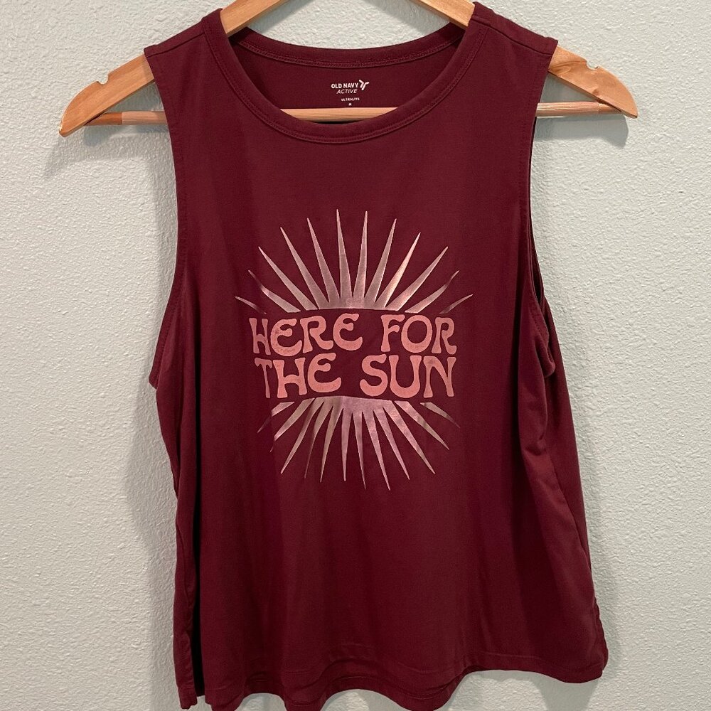 2- Old Navy Active tank tops, Ultra light cropped, Go Dry, size medium - Picture 4 of 5